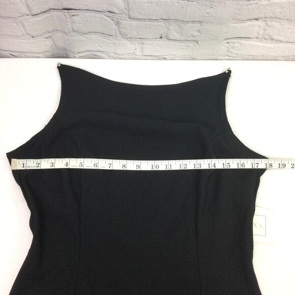 Scott McClintock Women's Black Boatneck Open Back Rhinestone Sleeveless Dress 10 - Picture 8 of 10